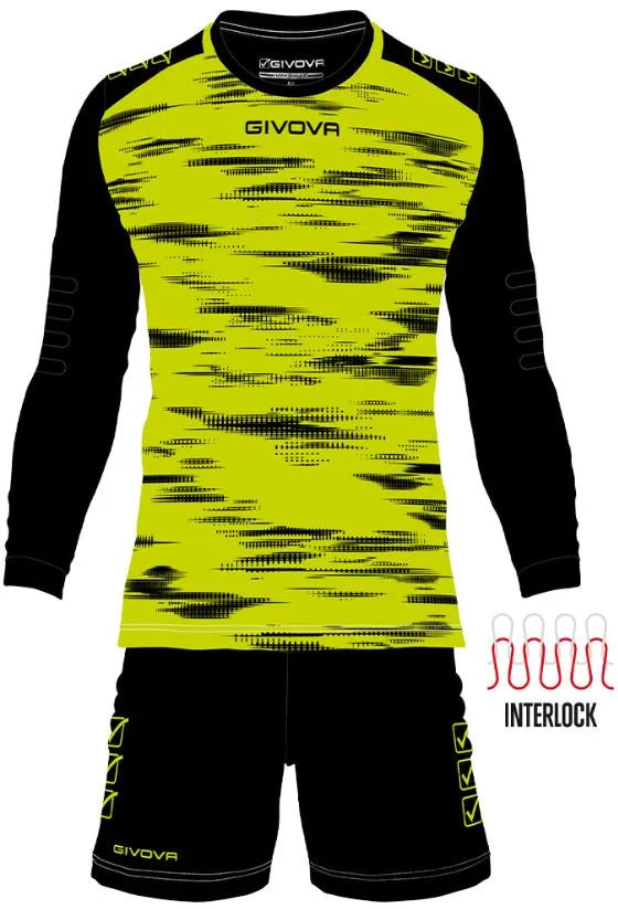 Conjunto Guarda-Redes Givova Kit Fluo Amarelo-Preto Amarelo 2xl