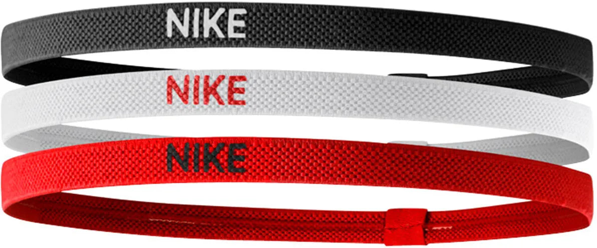 Confezione da 3 fasce Nike nero-bianco-rosso nero/bianco/rosso