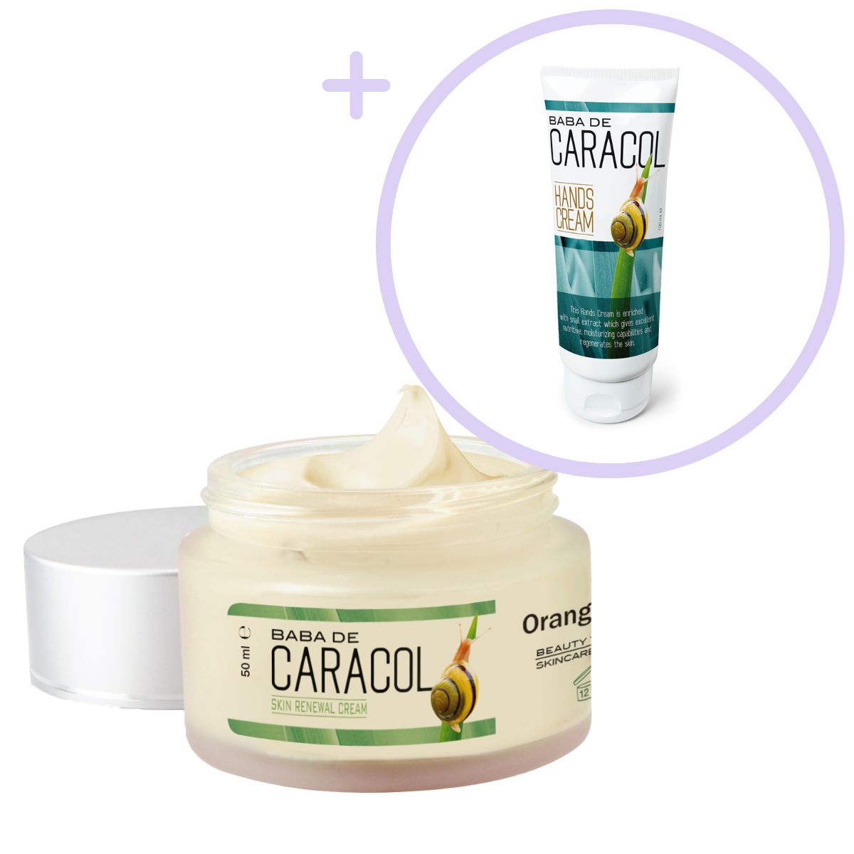 Orange Care – Baba De Caracol Gesichtscreme 50 ml und Handcreme 100 ml