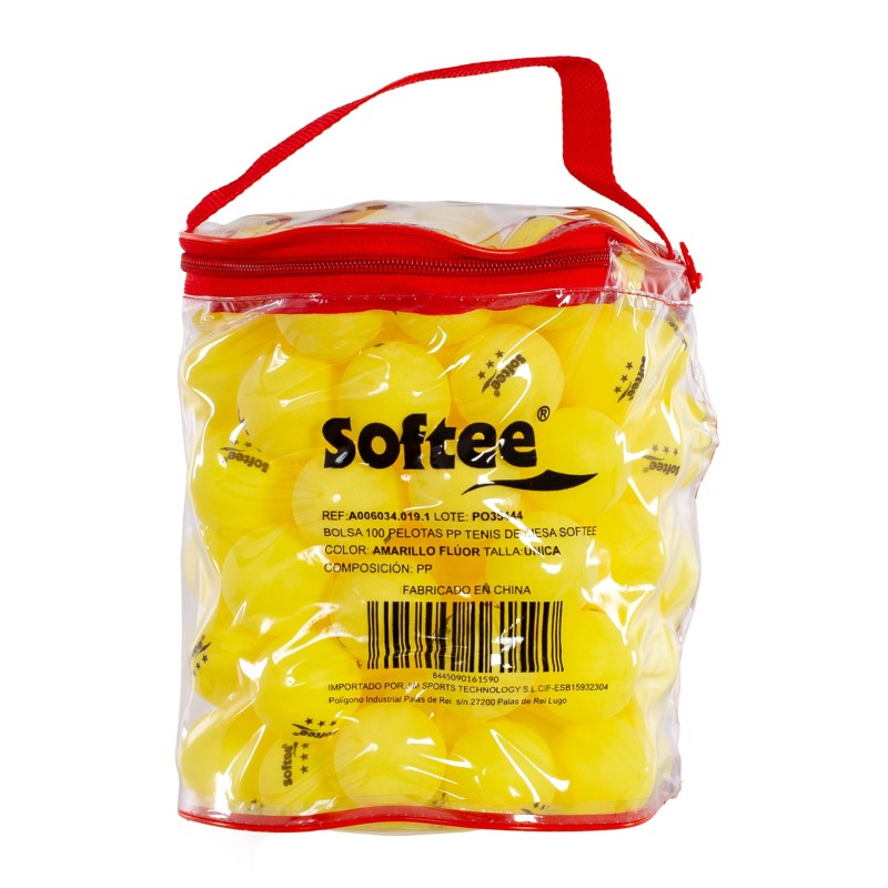 Bag 100 Pp Balls Ping Pong Softee Blanco ÚNICA