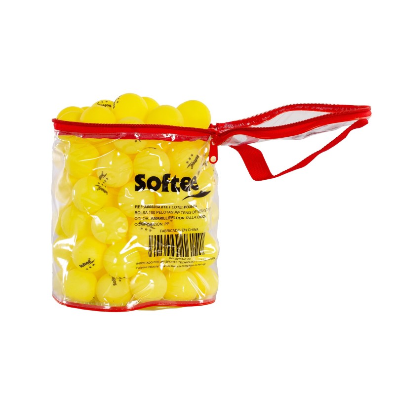 Beutel mit 100 PP-Bällen Ping Pong Softee Gelb