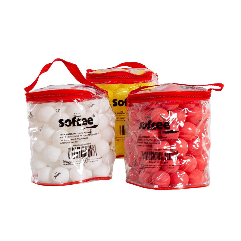 Bag 100 Pp Balls Ping Pong Softee Blanco ÚNICA