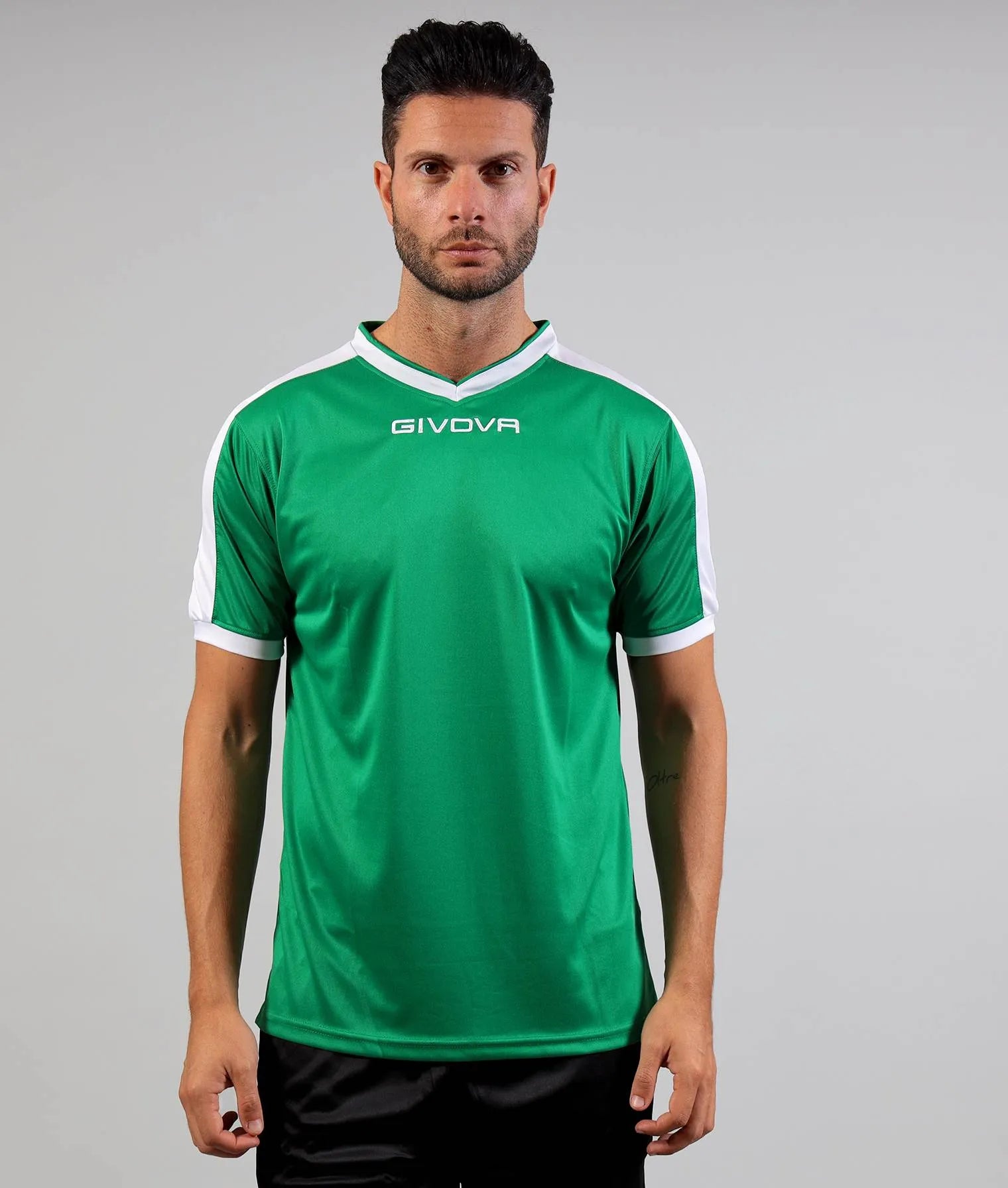 Koszulka sportowa Givova Revolution zielono-biała zielona