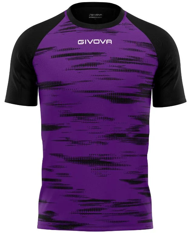Tricou sport Givova Pixel Violet-negru Mov