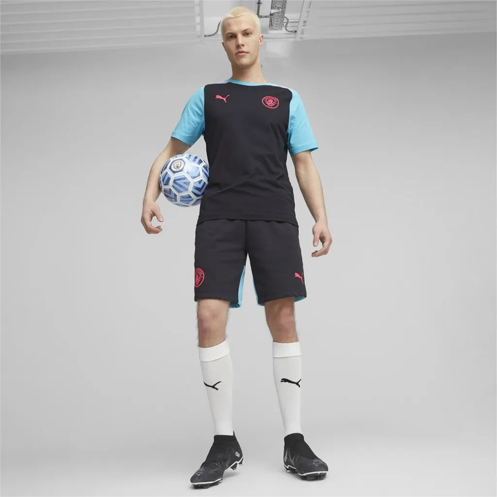 Heren PUMA Manchester City Casuals T-shirt zwart XL