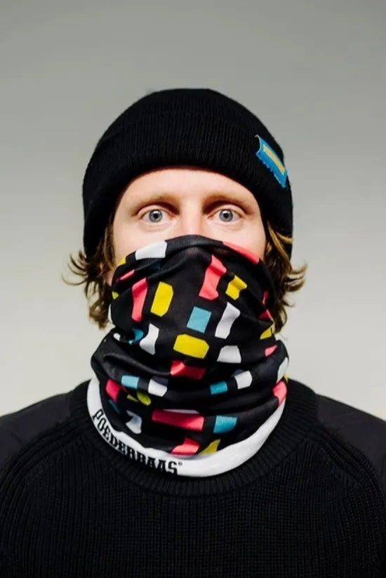 Calentador de cuello de invierno Poederbaas Neckwarmer Black 03 Black