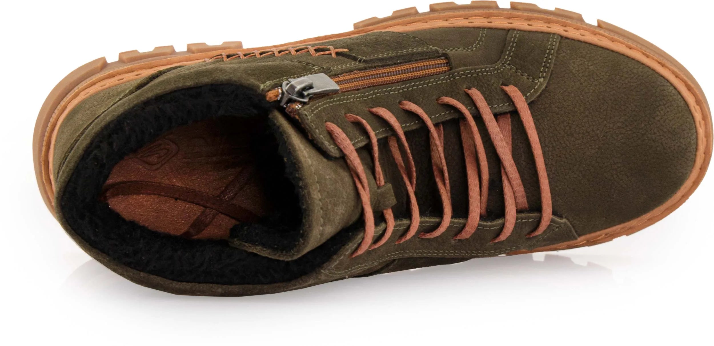 Botas mujer invierno piel nell 207 caqui caqui 39