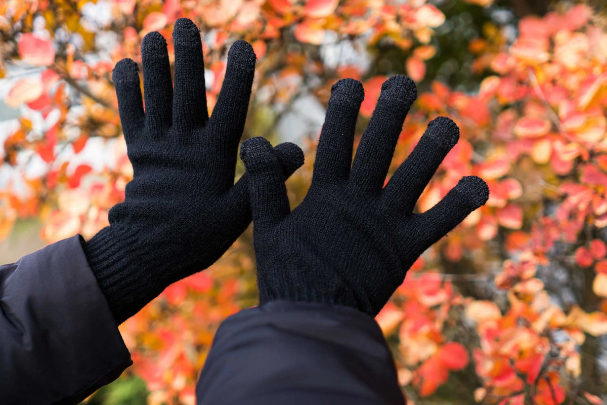 Guanti per schermo unisex caldi Guanti per smartphone Neri