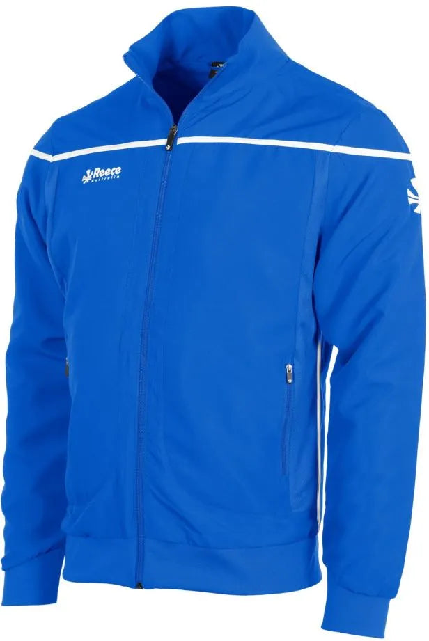 Chaqueta universitaria Reece para hombre, color blanco real, azul 2xl