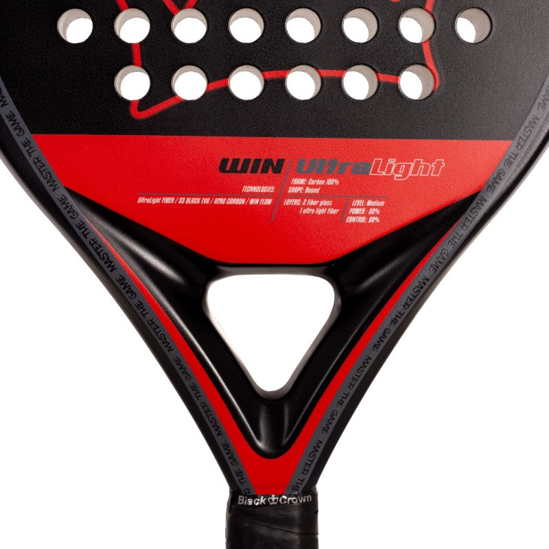 Black Crown Win Ultralight Padel Racket Multicolor