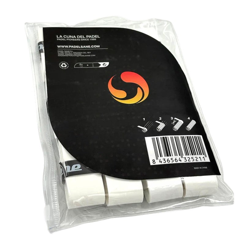 Blister Pack Of 12 Sane Perforated White Overgrips