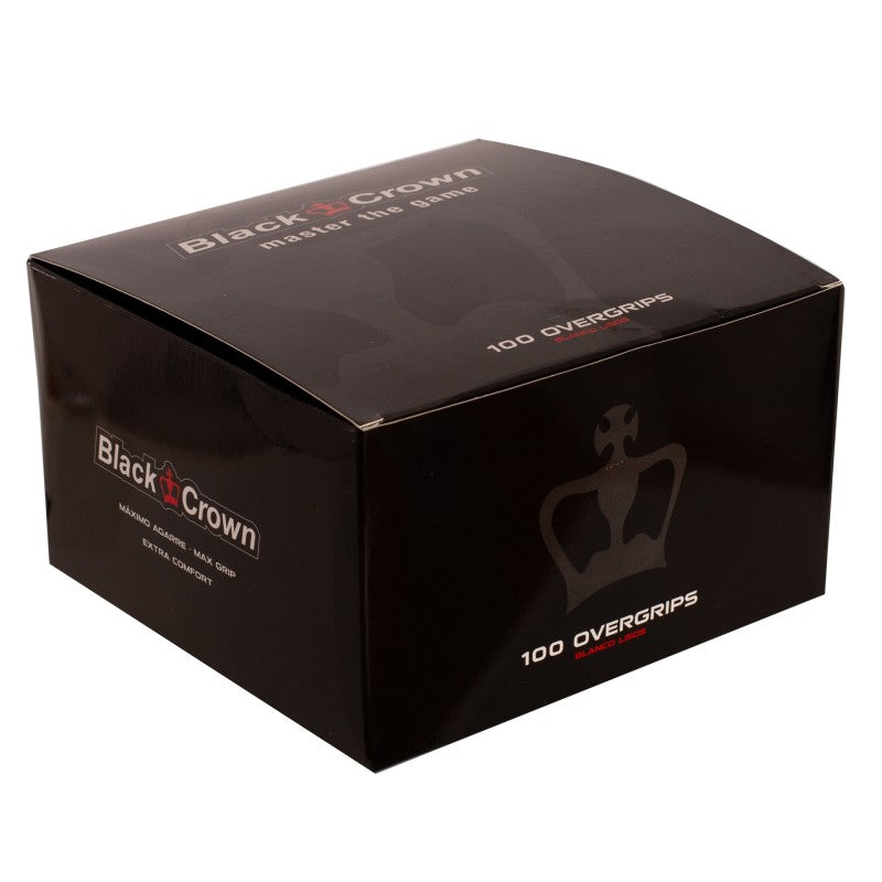 Scatola da 100 overgrip Black Crown lisci bianchi multicolori