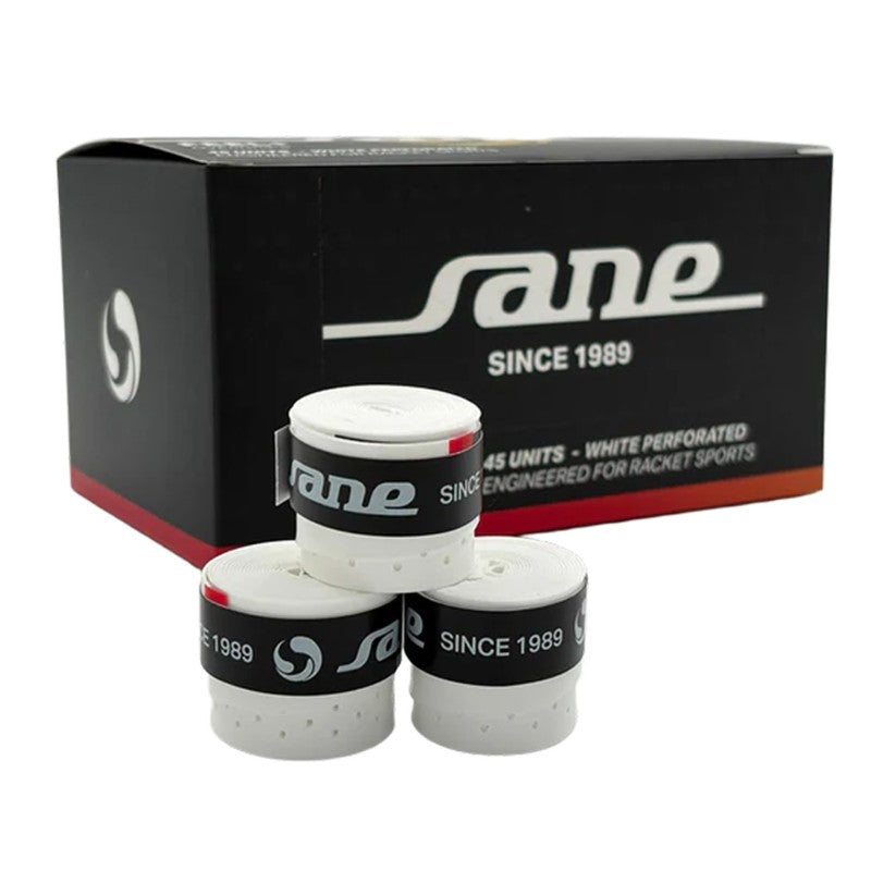 Box Of 45 White Perforated Sane Feel Overgrips