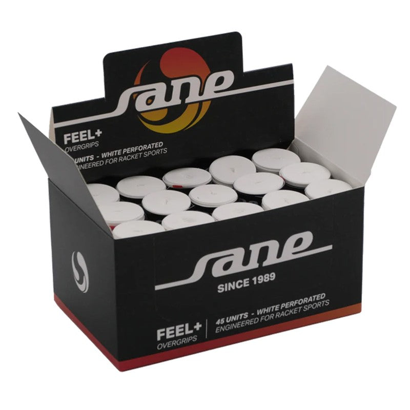 Box Of 45 White Perforated Sane Feel Overgrips
