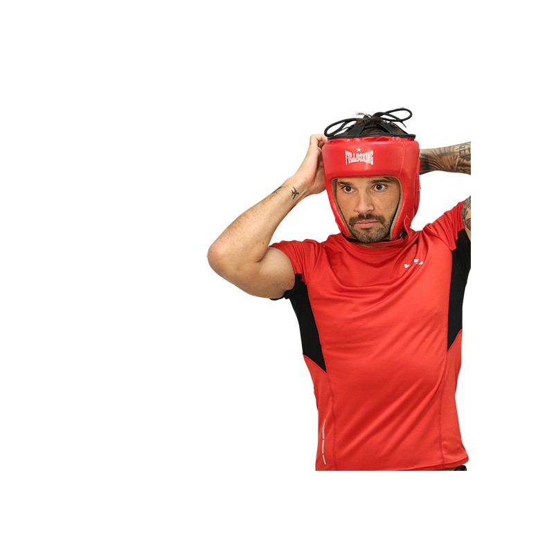 Boxerská prilba Fullbox Protect červená