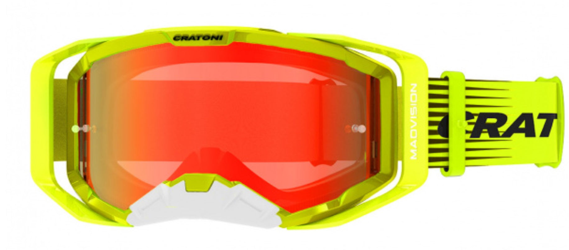 Goggles Cratoni Mx Madvision Color+ Sport Neonyellow Matt