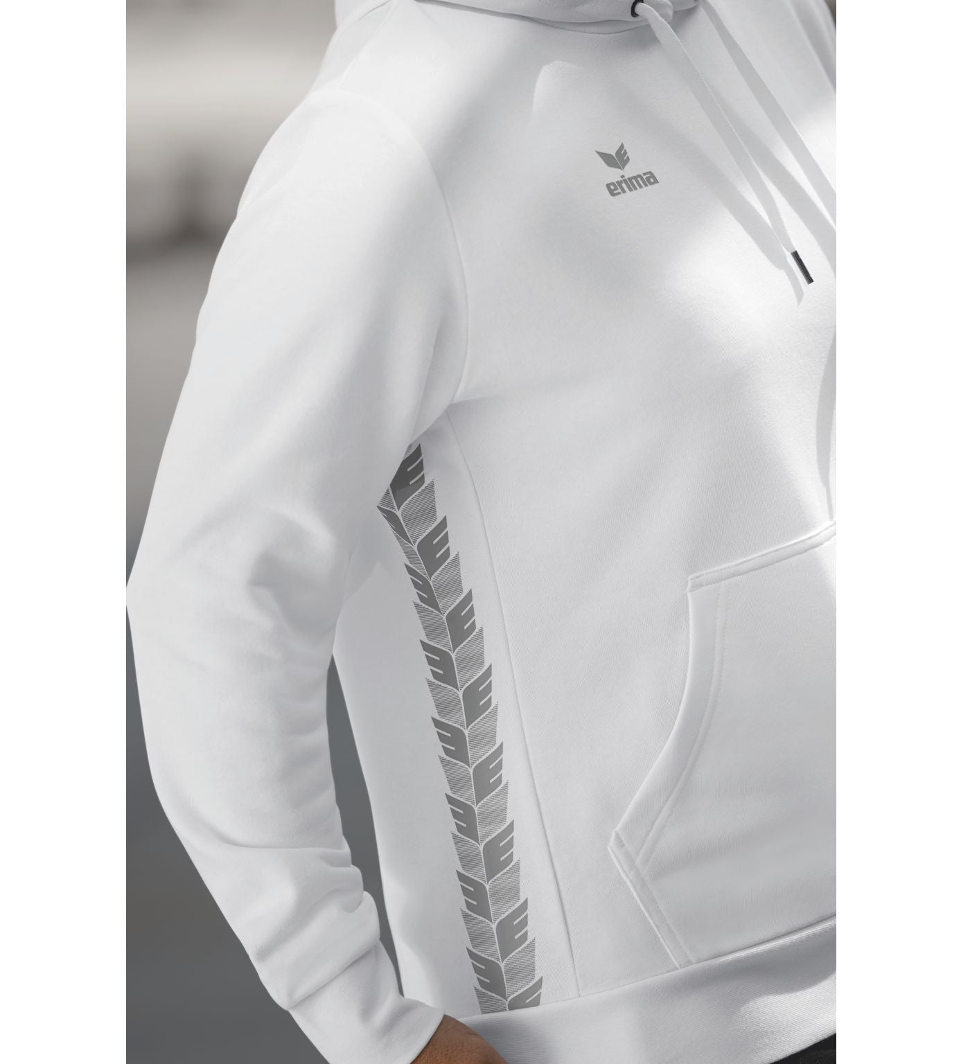 Erima Essential Team Hoody White/monument Grey