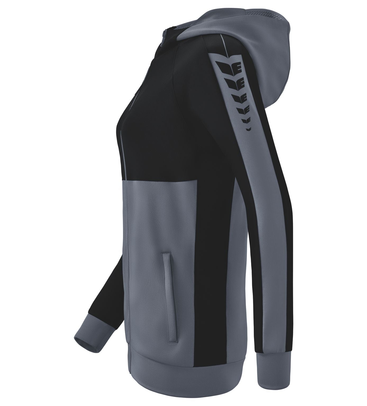 Giacca da allenamento Erima Six Wings con cappuccio Grigio ardesia/nero