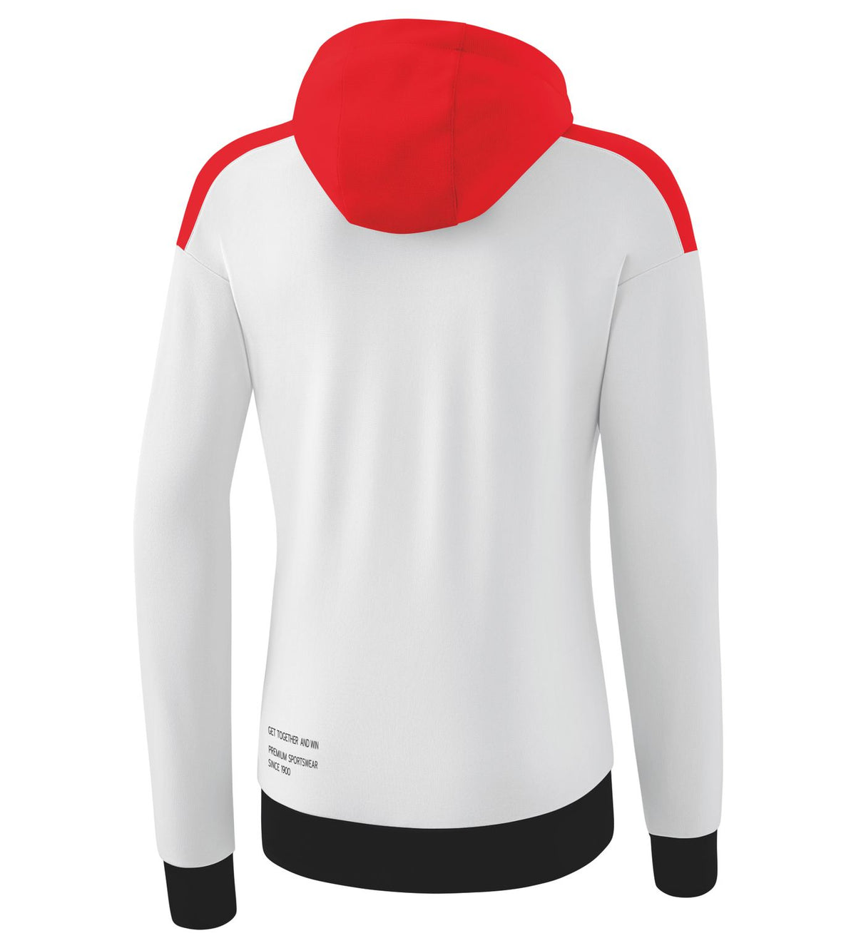 Erima Casaco de treino Change By Erima com capuz branco/vermelho/preto