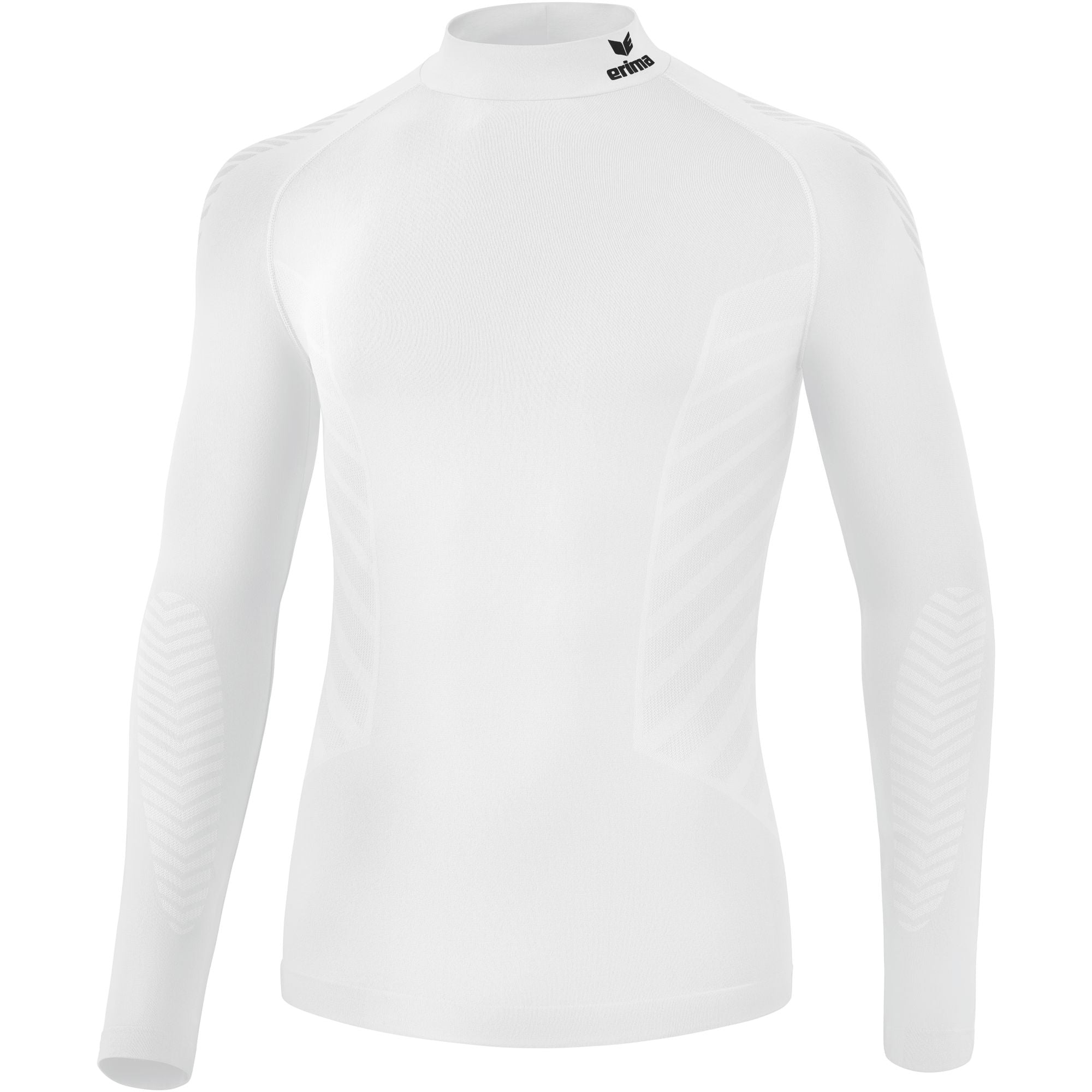 Tricou cu mânecă lungă Erima Athletic, cu guler rotit, alb pentru juniori
