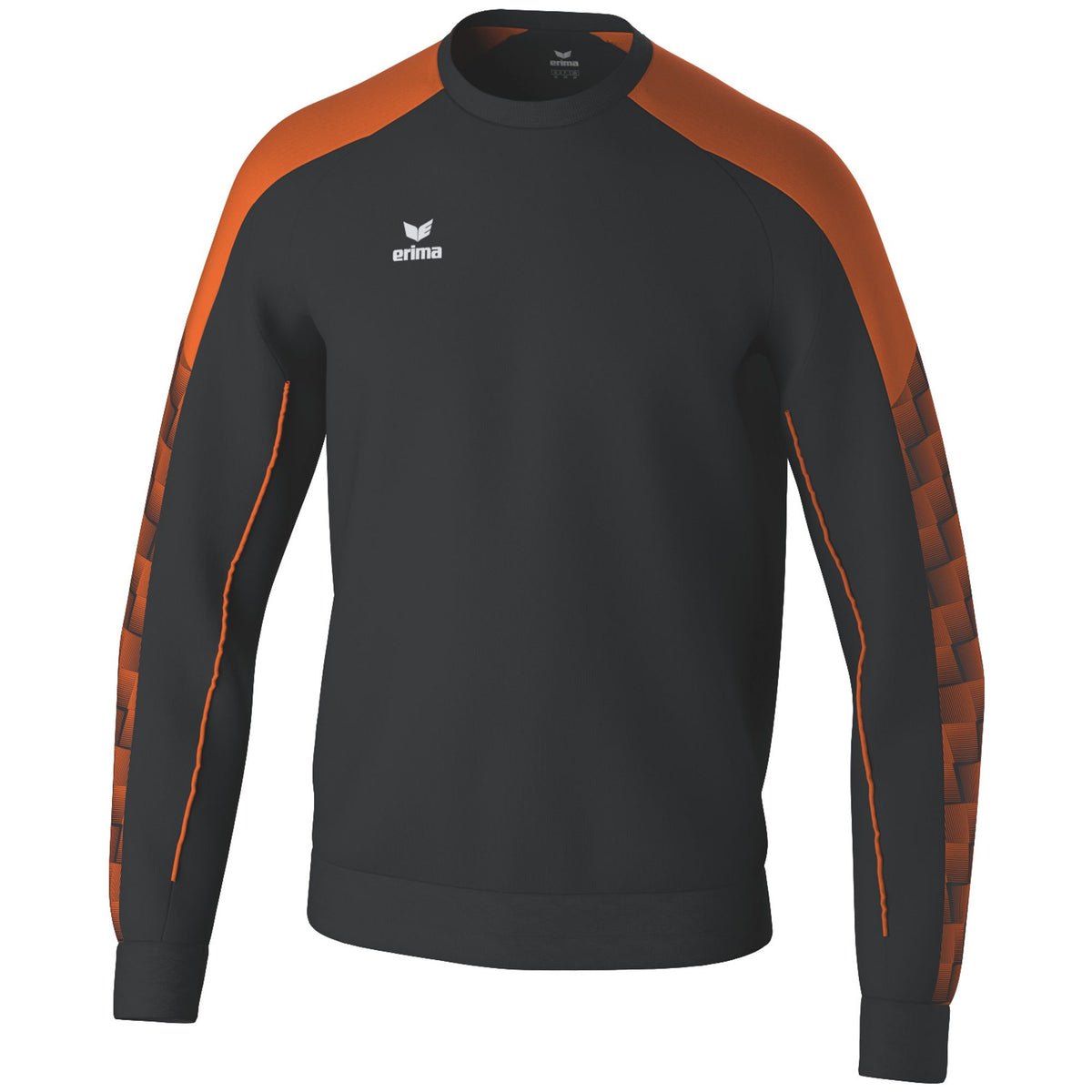 Sweatshirt Réalta Erima Evo Dubh/oráiste Sóisearach