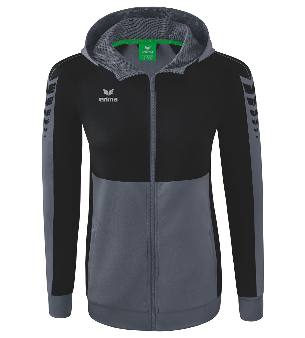 Giacca da allenamento Erima Six Wings con cappuccio Grigio ardesia/nero