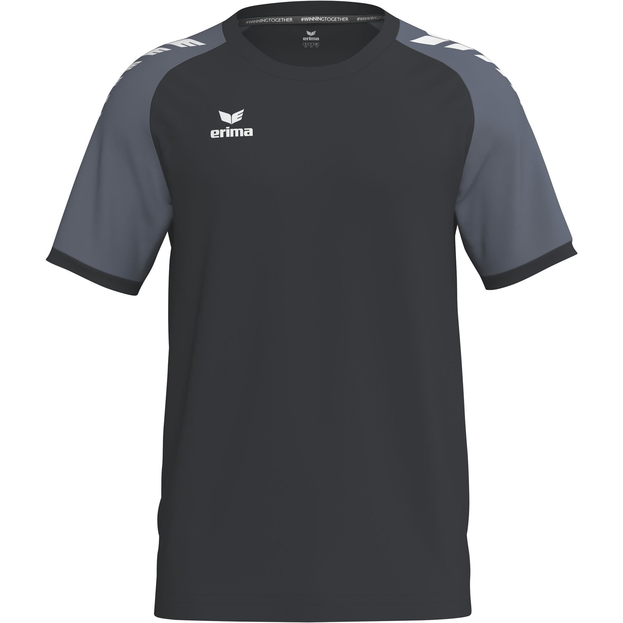 Tricou cu mânecă scurtă din tricou Erima Wings negru/gri ardezie Junior