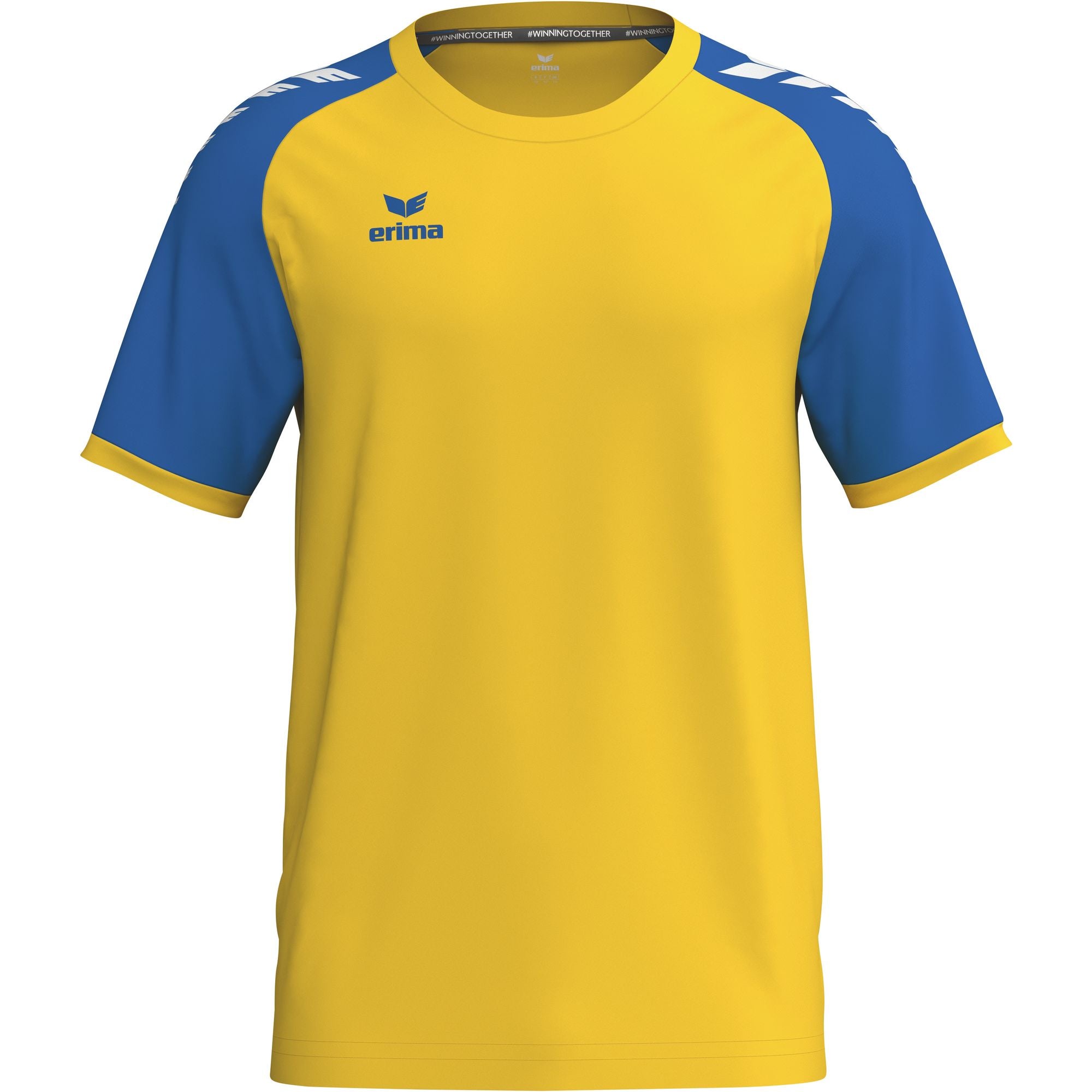 Tricou cu mânecă scurtă din tricou Erima Wings Galben/nou albastru regal Junior