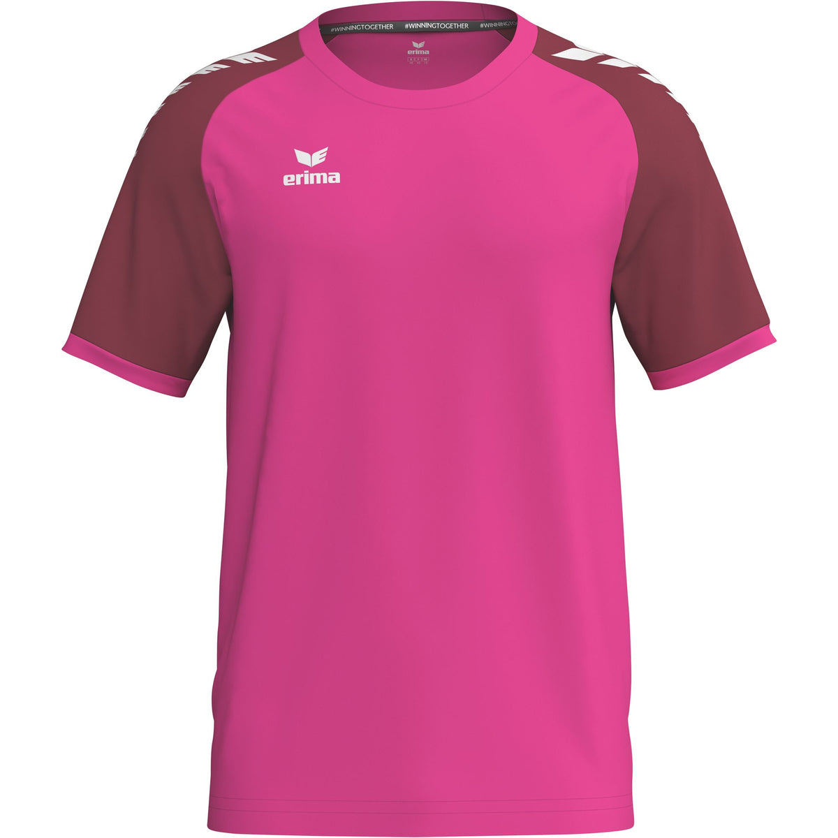 Tricou cu mânecă scurtă din jerseu Erima Wings Pink Glo/bordeaux