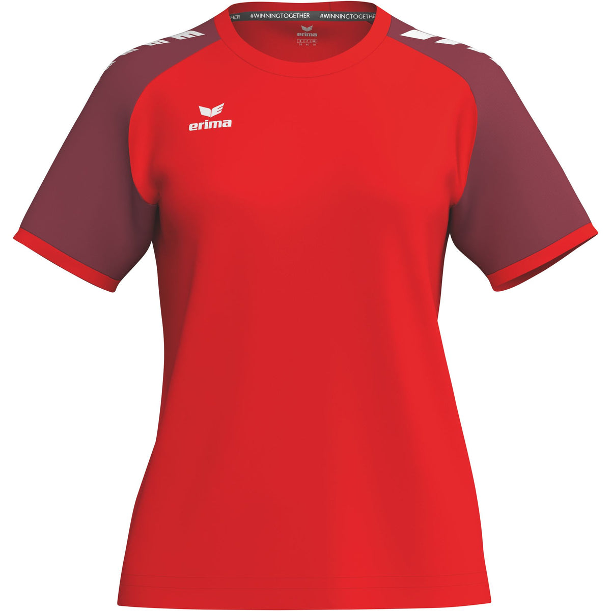 Tricou cu mânecă scurtă Erima Wings, roșu/bordeaux