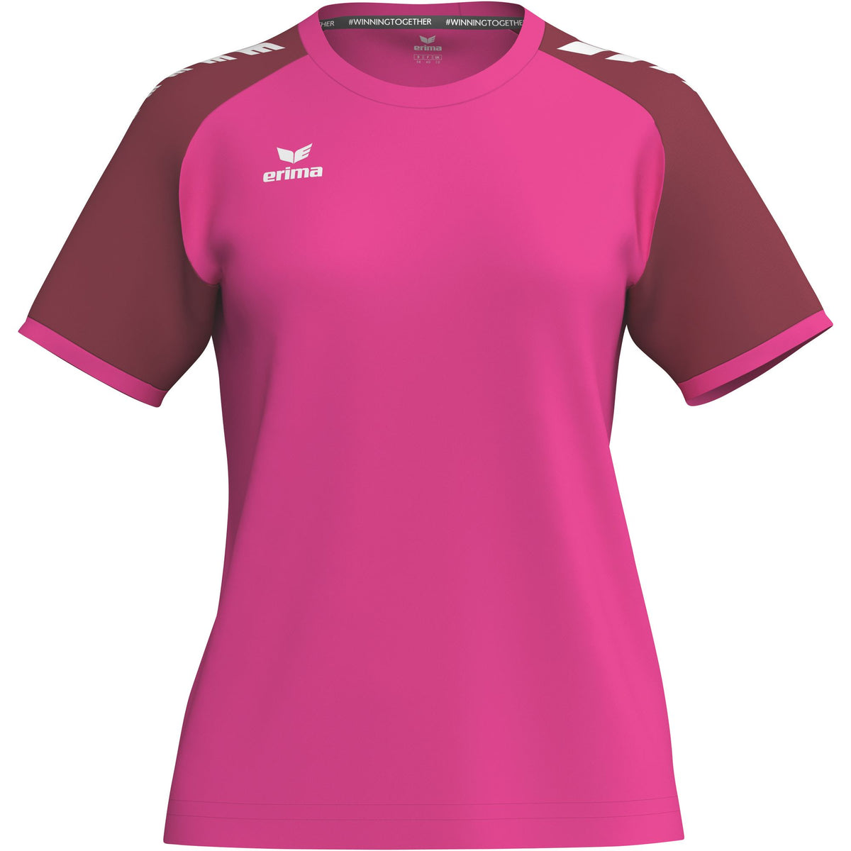 Tricou cu mânecă scurtă din jerseu Erima Wings Pink Glo/bordeaux