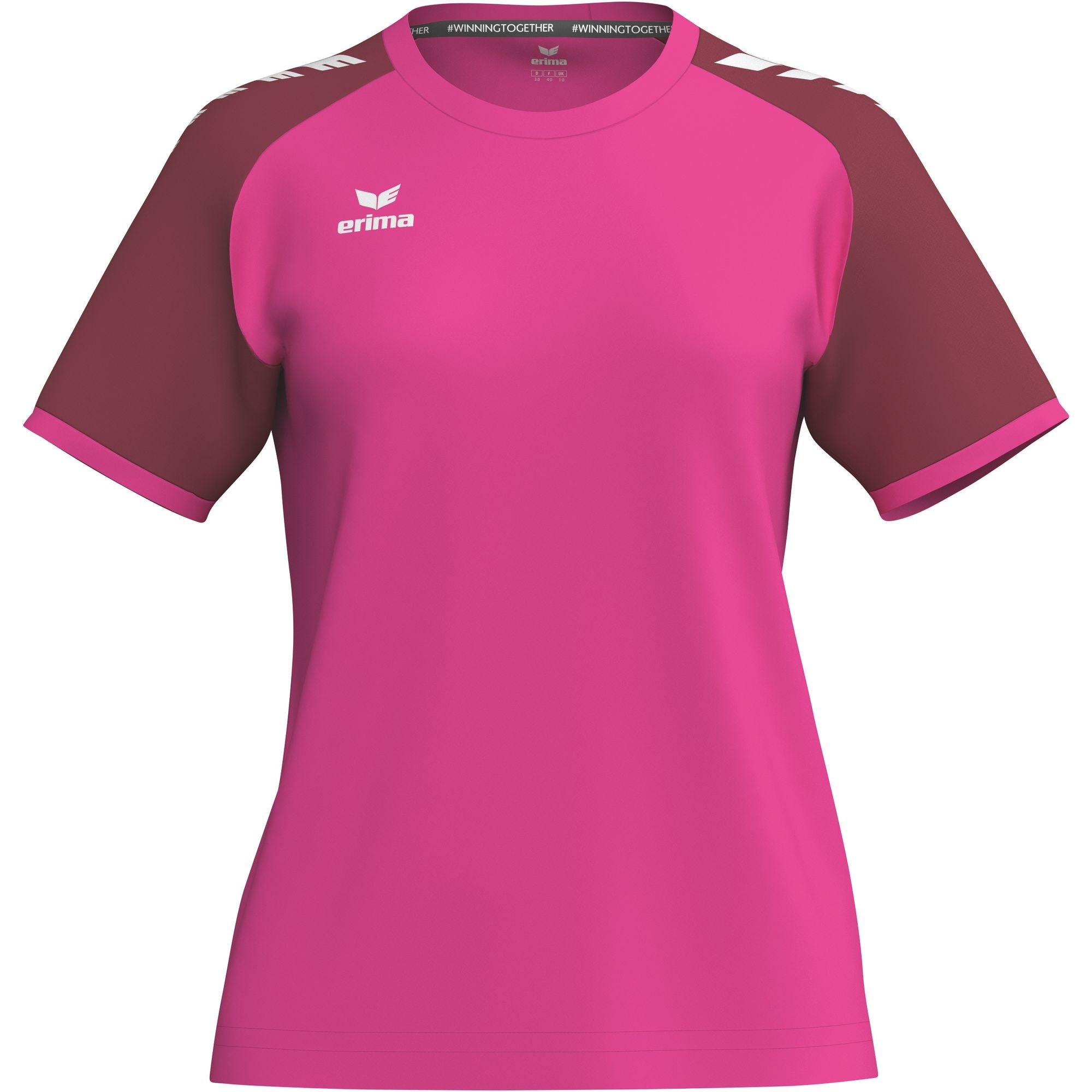 Erima Wings Jersey Shortsleeve Pink Glo/bordeaux
