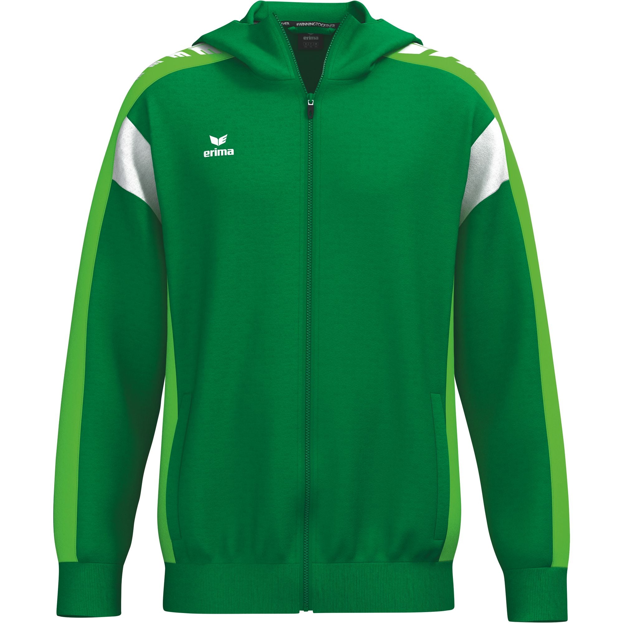 Jaqueta de treinamento Erima Celebrate 125 com capuz Smaragd/verde Gecko Junior