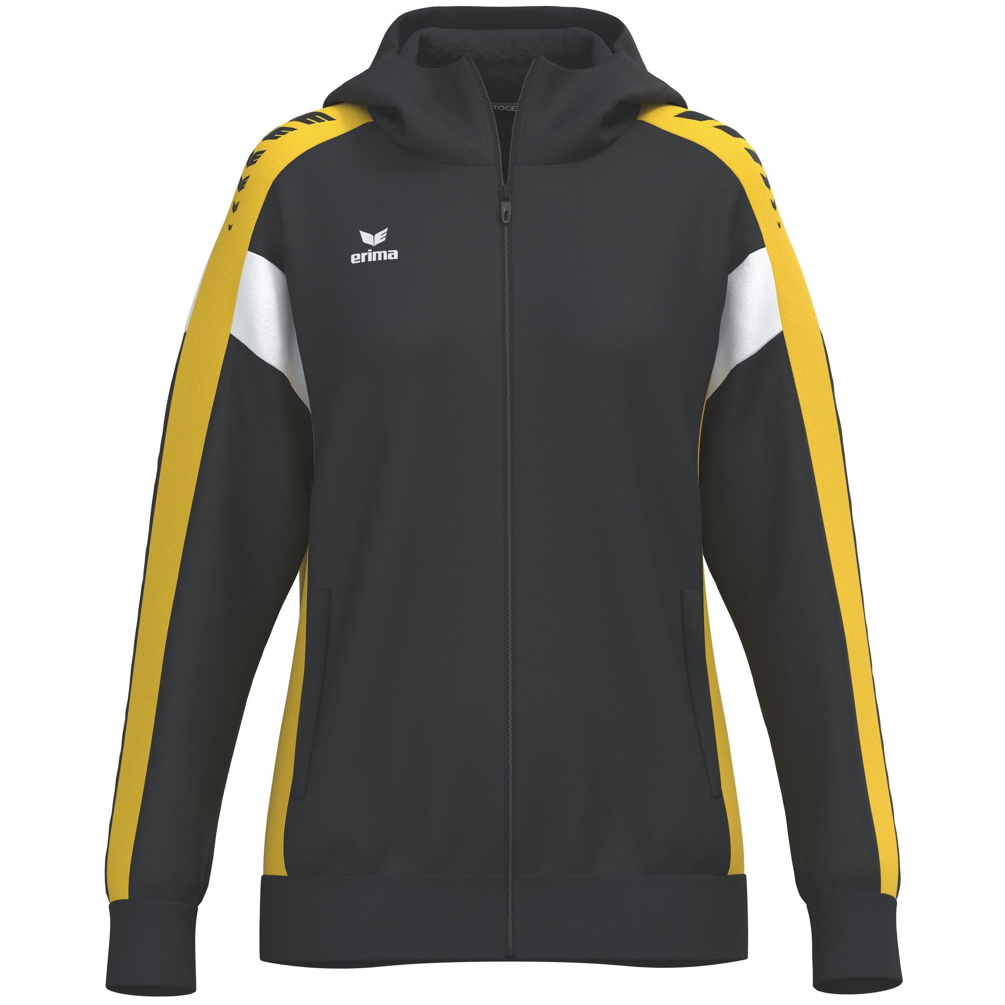 Chaqueta de entrenamiento Erima Celebrate 125 con capucha negro/amarillo