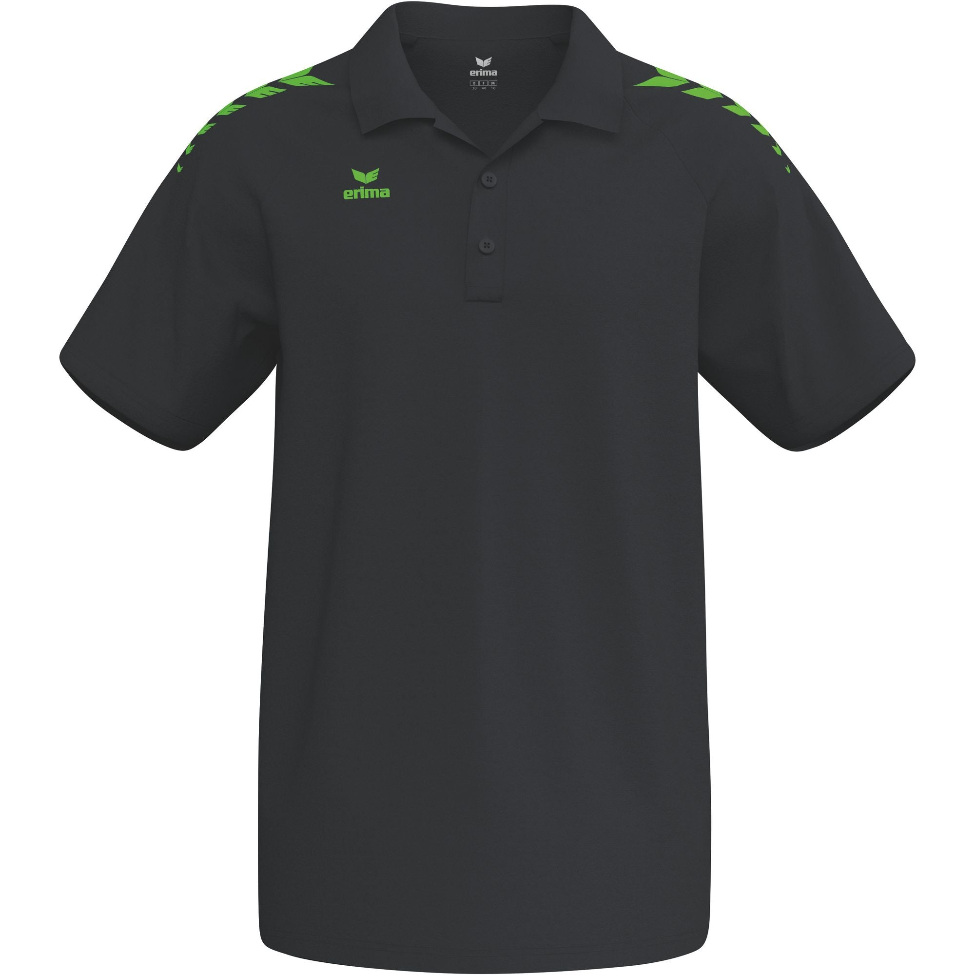 Erima Cmpt Wings Poloshirt Black/green Gecko
