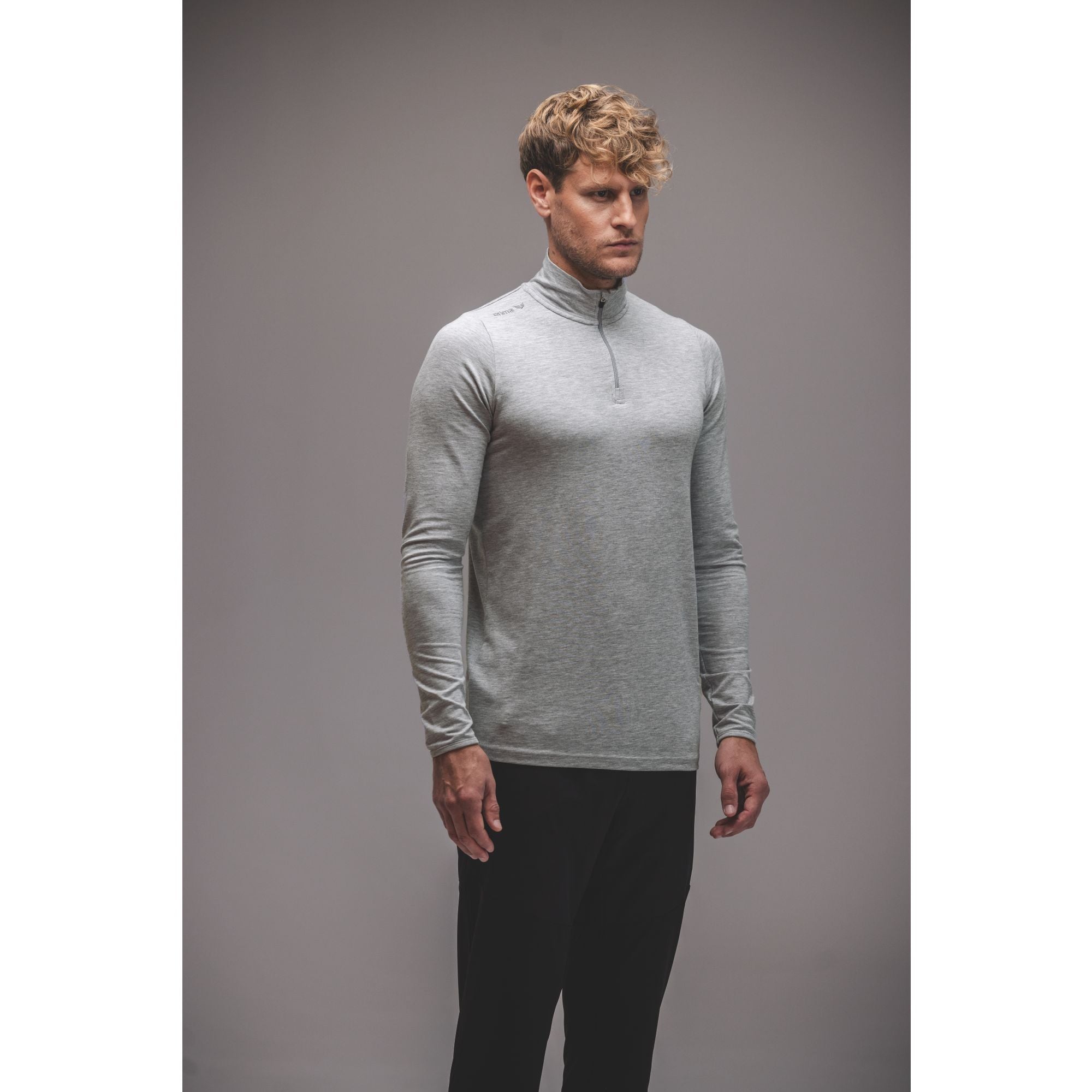 Jumper Erima cu gât polo, gri Junior