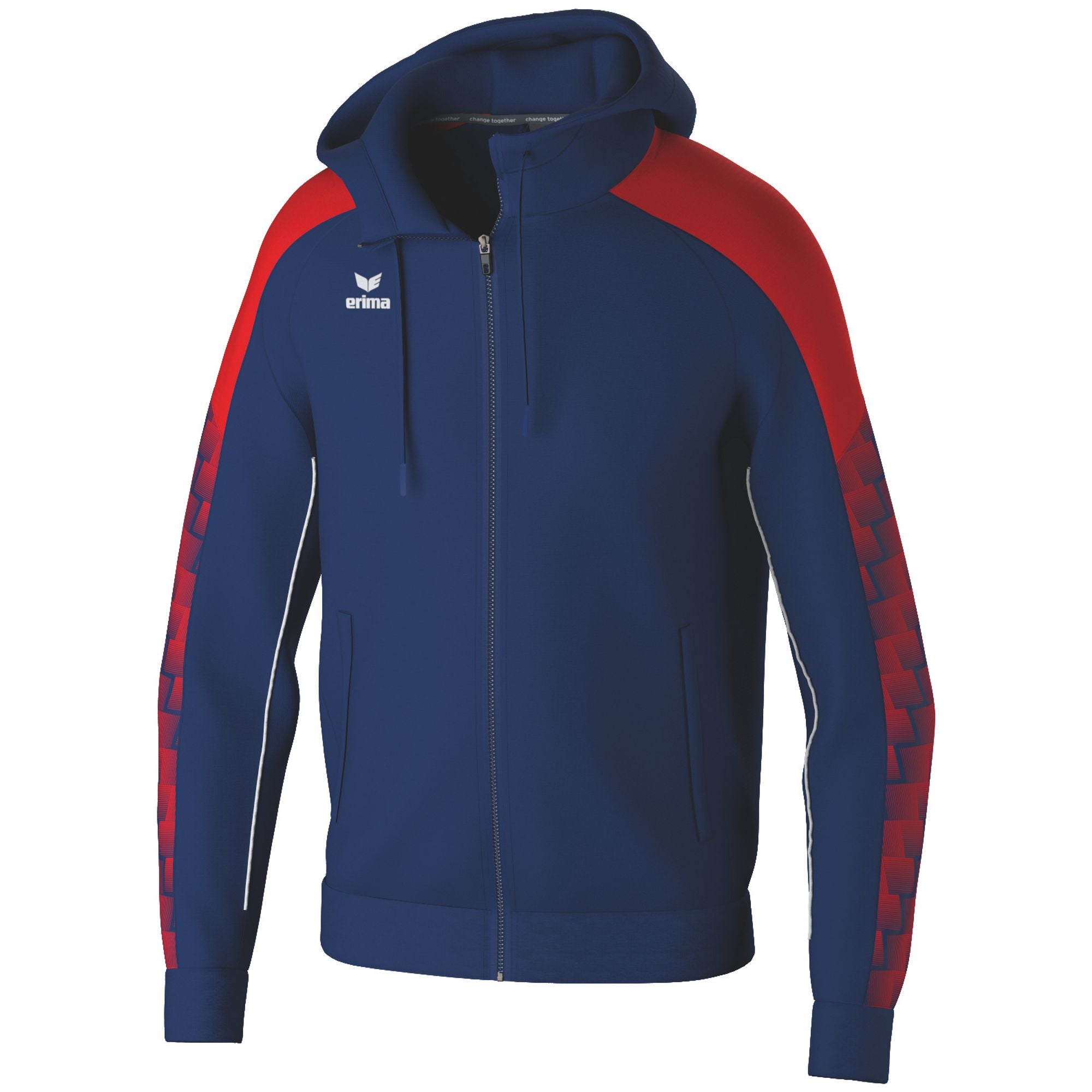 Erima Evo Star Training Jacket With Hood New Navy/red