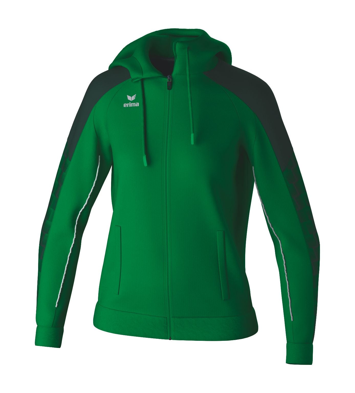 Jaqueta de treino Erima Evo Star com capuz Emerald/pine Grove