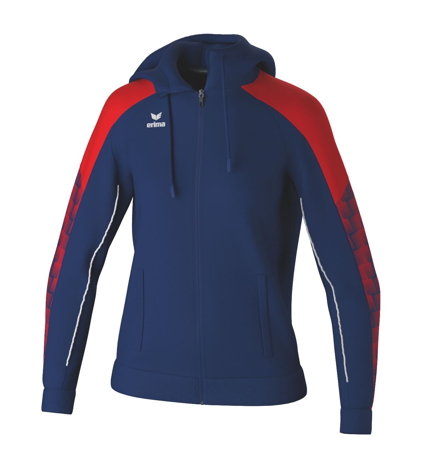 Jaqueta de treinamento Erima Evo Star com capuz New Navy/vermelho
