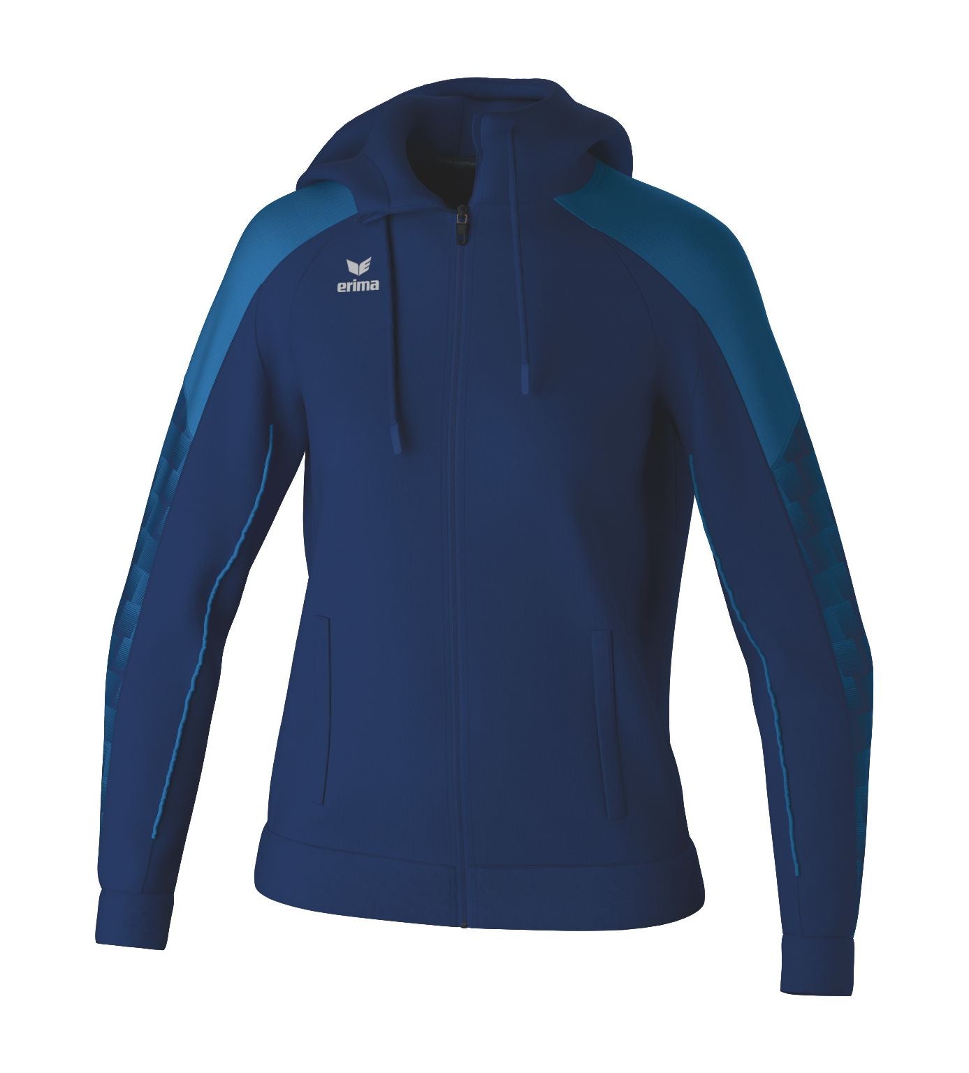 Jaqueta de treino Erima Evo Star com capuz New Navy/mykonos Blue