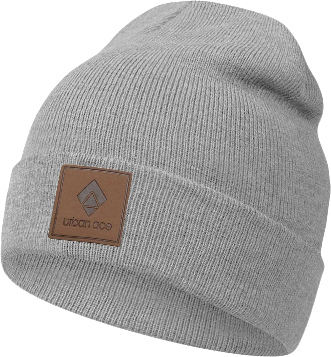 Chapeaux d'hiver Urban Ace Bonnets à manchette unisexe Gris