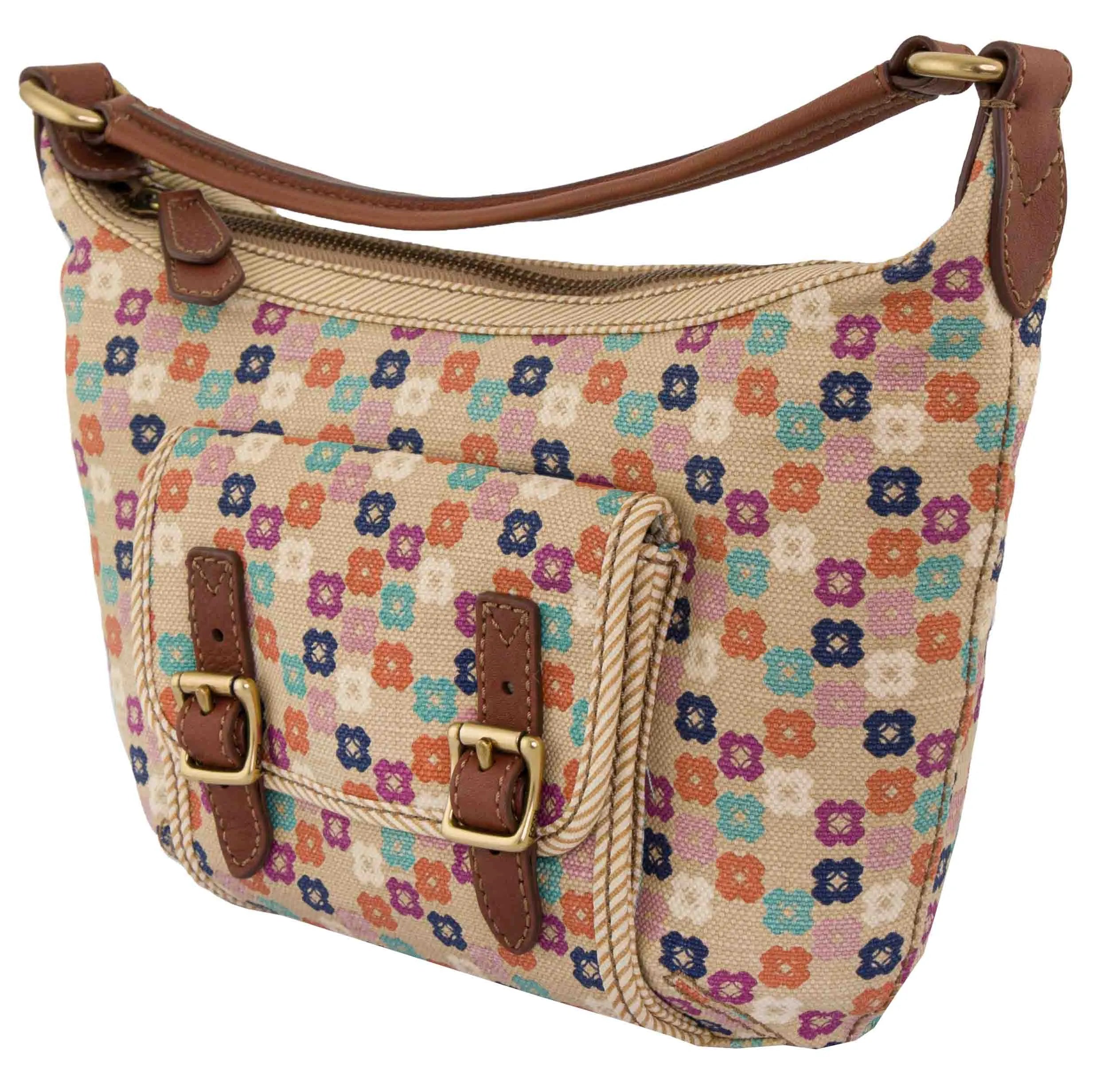 Дамска чанта Fossil Wmns Shoulderbag Tate Hobo Natural Floral Mix