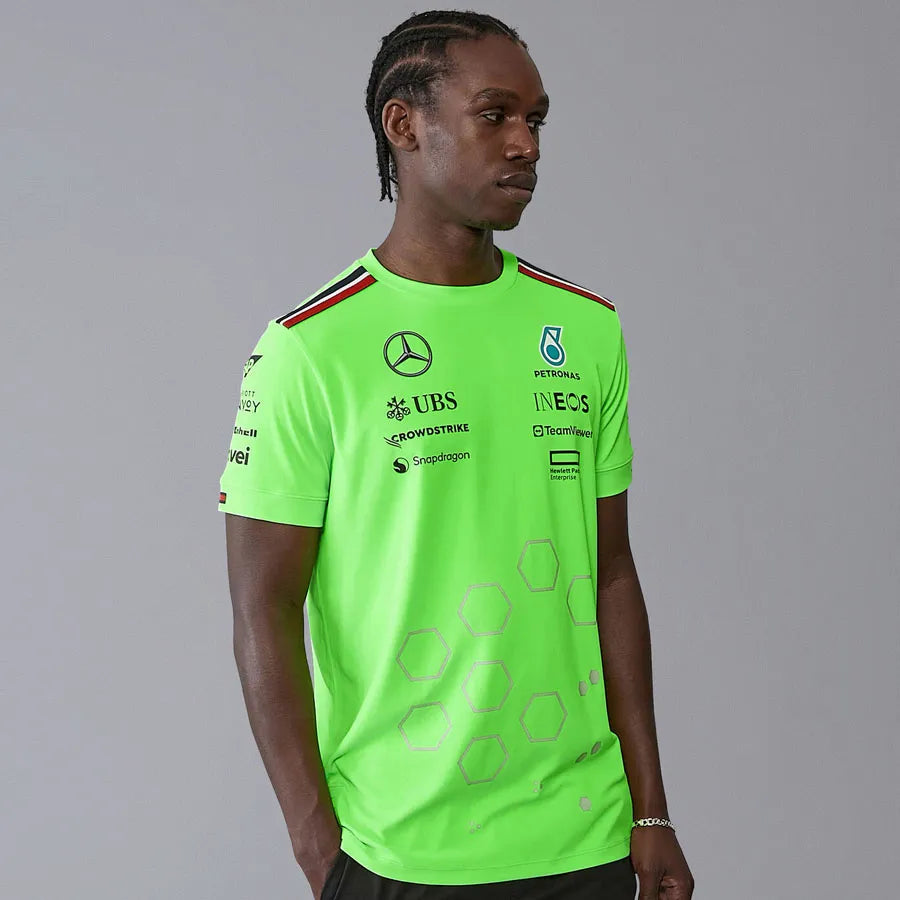 Mercedes masculino mapf1 rp configurar camiseta verde 2xl