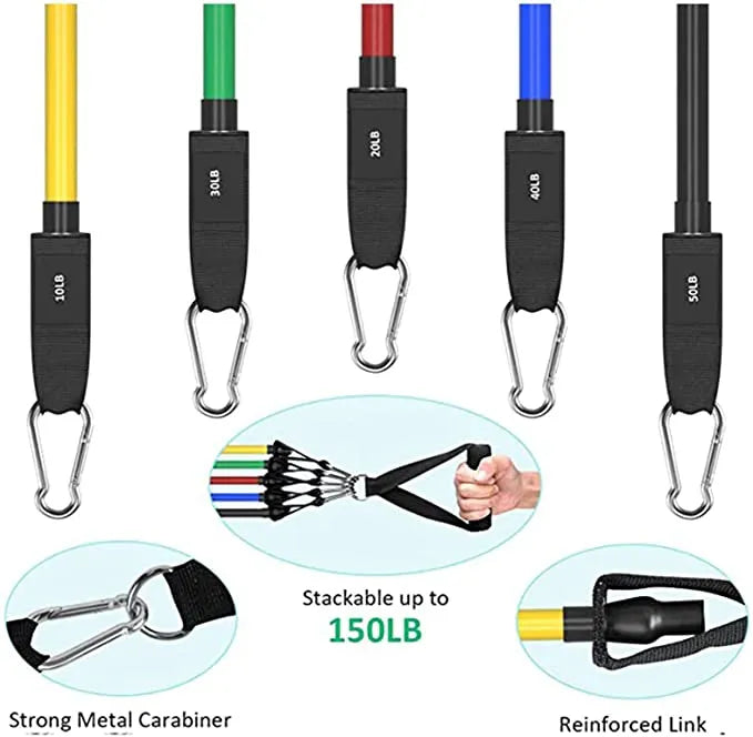 Zestaw 5 wytrzymałych gumek taśmowych z uchwytami typu greentreen mix