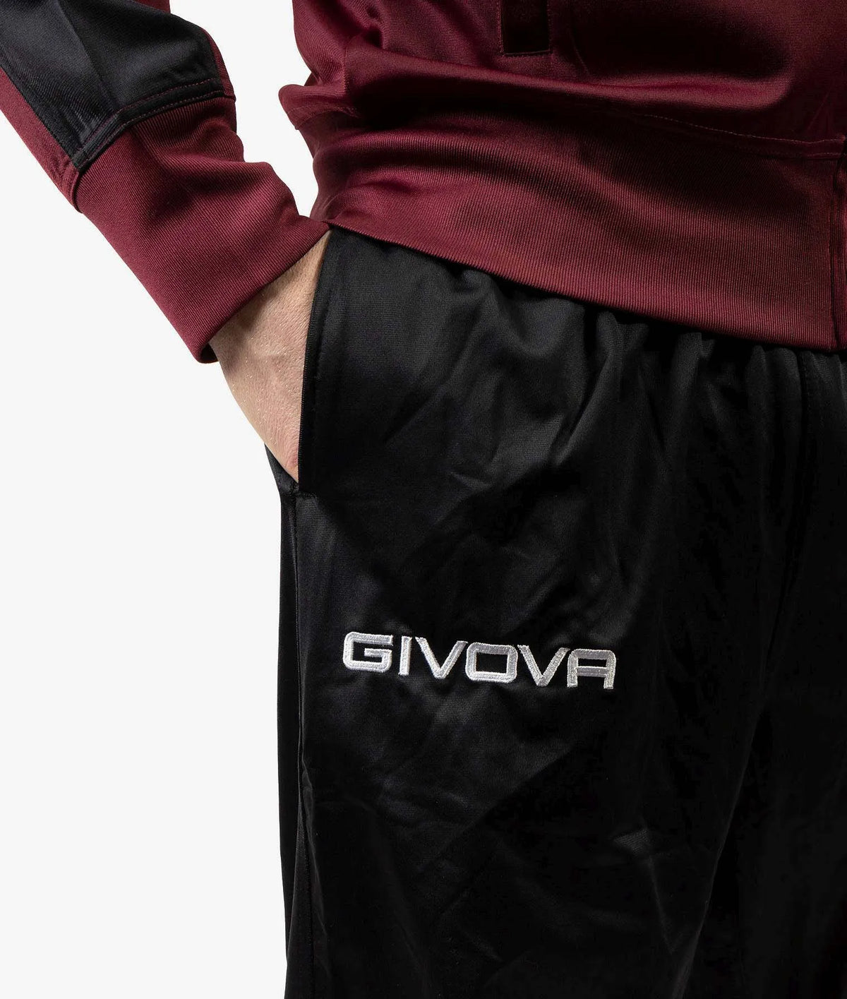 Givova Roma Bordeaux-zwarte sportset