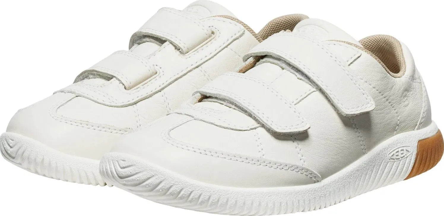 Sapatos infantis de couro Keen jr knx t-toe ds y-star branco/star branco 38