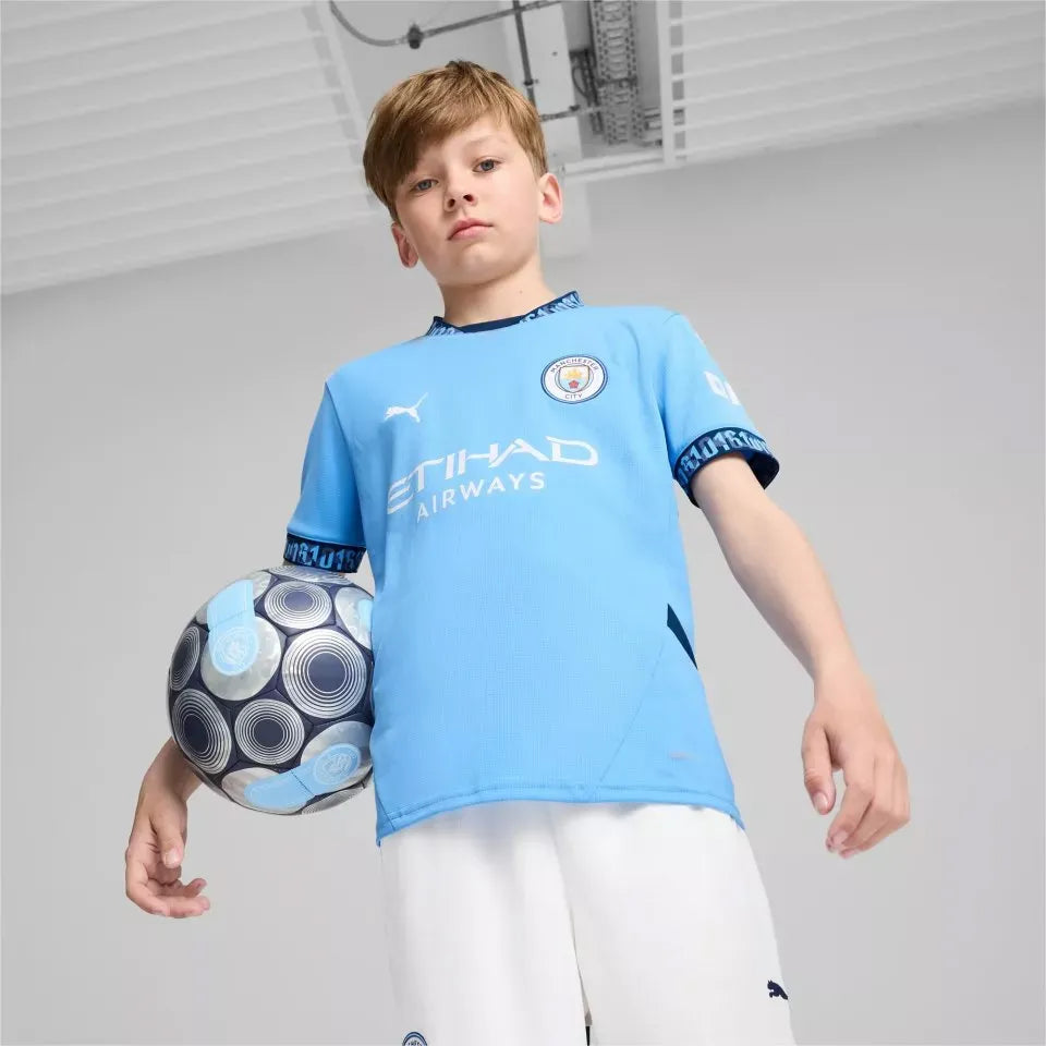 Maillot Enfant Puma Manchester City Jr Rp Domicile Bleu Clair