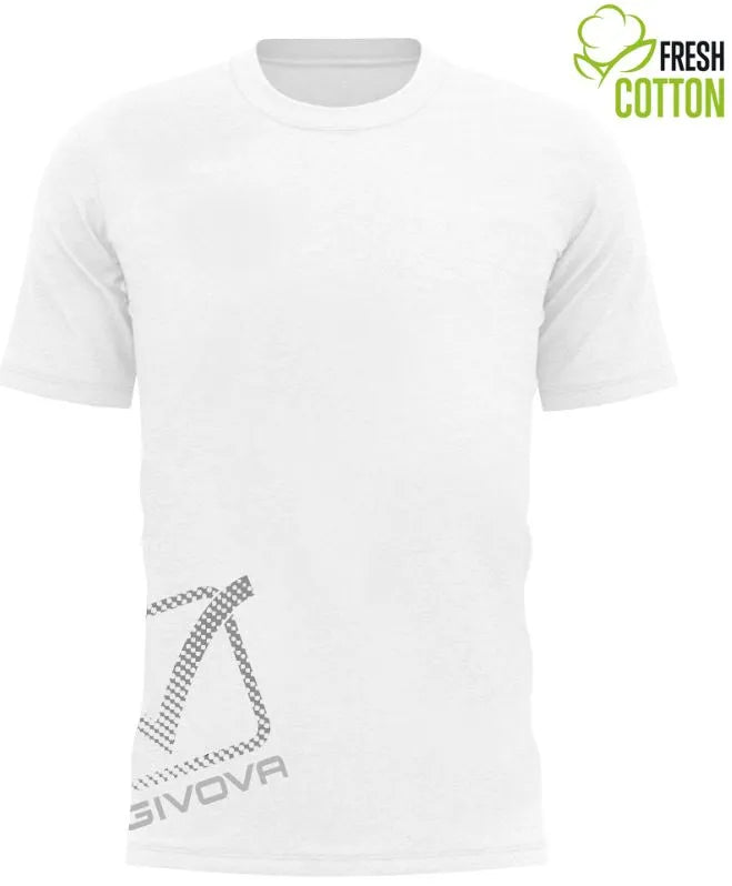 Cotton t-hirt givova reflective white white - S