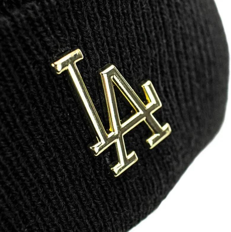 Czapka zimowa New Era męska Los Angles CTN Beanie czarno-złota czarna