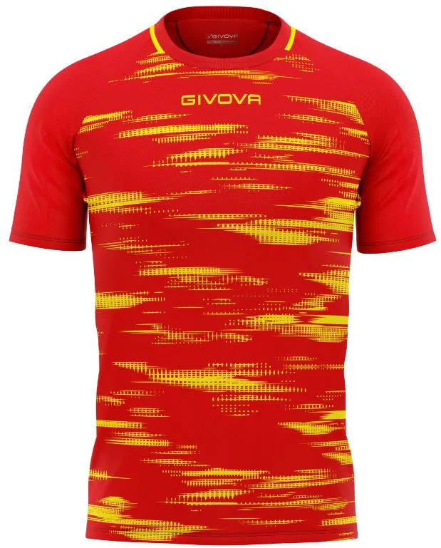 Tricou sport Givova Pixel Roșu-galben Roșu